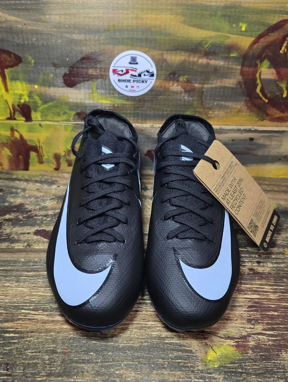 Nike Zoom Mercurial Vapor 16 Pro FG Soccer Cleats Black HF5448-001 Youth Sz 3.5Y
